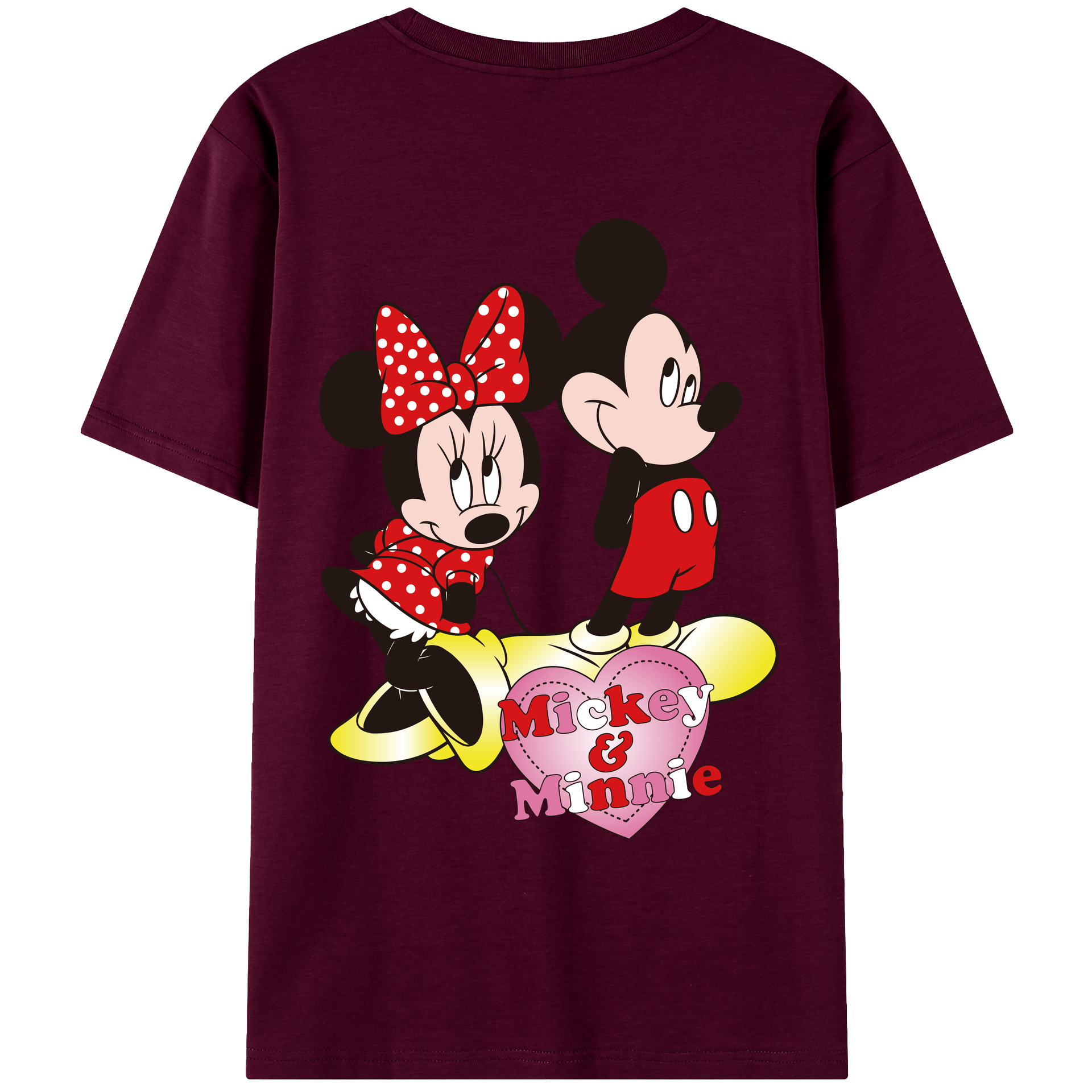 （画像用） ミッキーマウス Mickey Mouse レディース半袖Tシャツ(バックプリント)